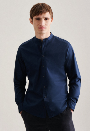 Camasa tunica barbati bumbac twill SEIDENSTICKER Regular bleumarin [1]