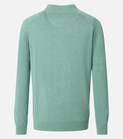Cardigan fermoar bumbac Pima barbati CASA MODA 004450 turcoaz deschis [1]