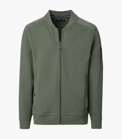Pulovere - Jacheta cardigan fermoar buzunare barbati CASA MODA kaki