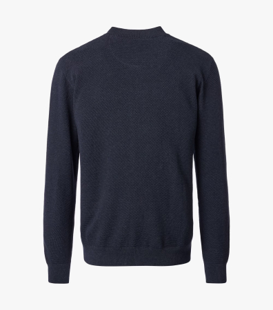 Cardigan fermoar buzunare bumbac barbati CASA MODA bleumarin [1]
