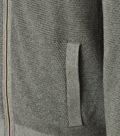 Cardigan fermoar buzunare bumbac barbati CASA MODA oliv [3]