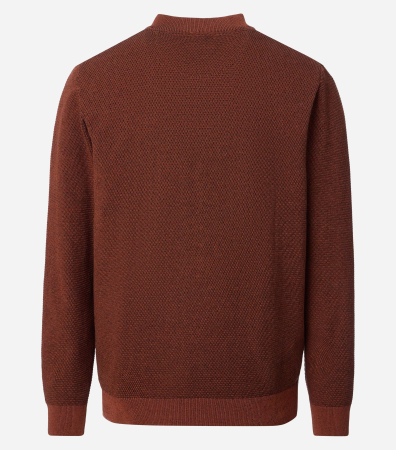 Cardigan fermoar buzunare bumbac barbati CASA MODA portocaliu inchis [1]