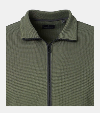Cardigan buzunare fermoar barbati CASA MODA verde [2]