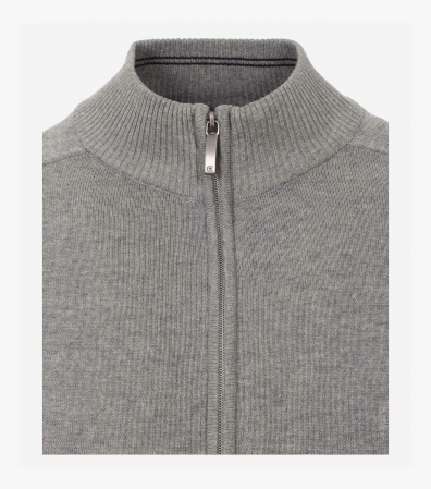 Cardigan cu fermoar bumbac Pima barbati CASA MODA 004450 gri [2]