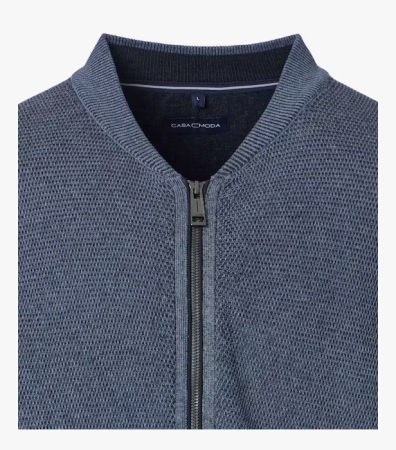 Cardigan fermoar buzunare bumbac barbati CASA MODA gri albastrui [2]