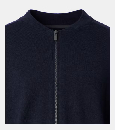 Cardigan bumbac Pima guler college barbati CASA MODA 004440 bleumarin [2]