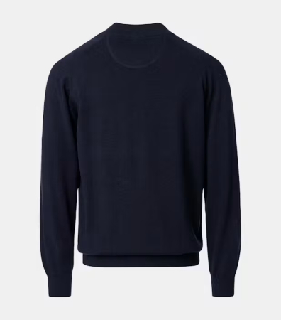 Cardigan bumbac Pima guler college barbati CASA MODA 004440 bleumarin [1]