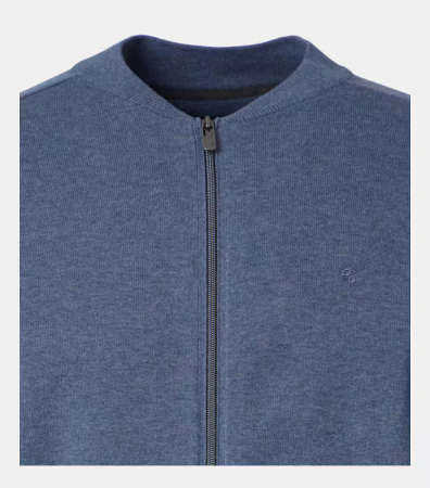 Cardigan bumbac Pima guler college barbati CASA MODA 004440 albastru [2]