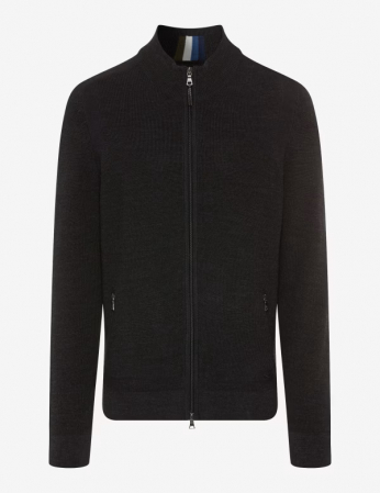 Pulovere - Pulover cardigan lana/bumbac barbati BRAX JOHN antracit