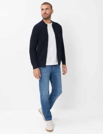 Cardigan lana/bumbac barbati BRAX JOHN bleumarin [4]