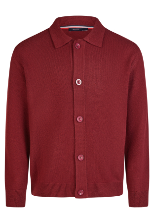 pulover cardigan - Cardigan lana nasturi barbati HECHTER visiniu