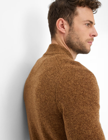 Cardigan lana nasturi barbati BRAX JEFF 272358-70133100 maro melanj [6]