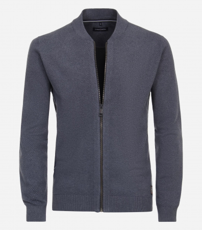 Pulovere - Cardigan structurat fermoar barbati CASA MODA Atlantic Spirit albastru inchis