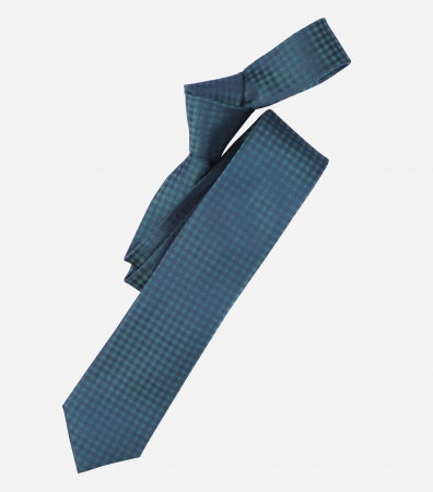 Accesorii - Cravata matase ingusta VENTI 6cm bleumarin imprimeu verde