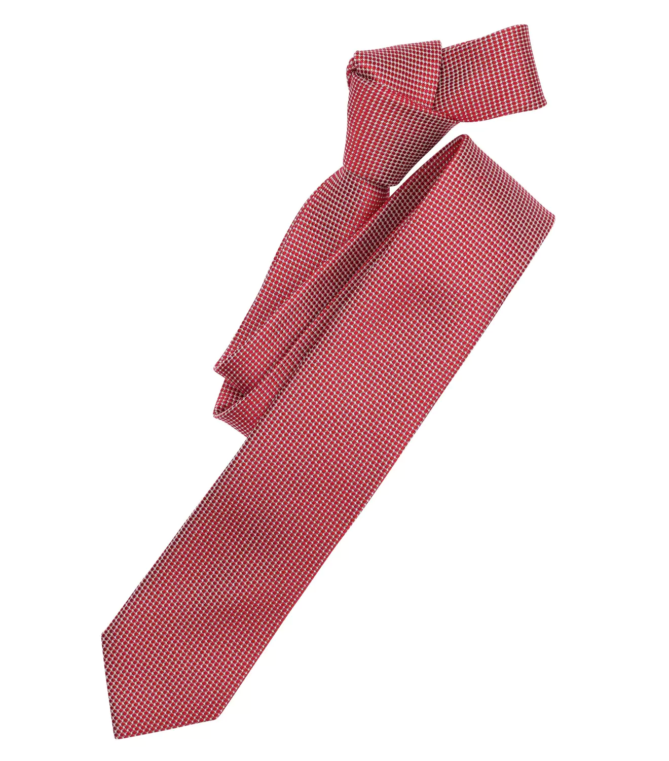 Accesorii - Cravata matase ingusta VENTI 6cm rosu cerculete