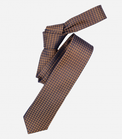 Accesorii - Cravata matase ingusta VENTI 6cm bleumarin imprimeu galben