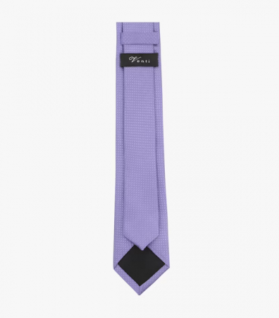Cravata matase ingusta VENTI 6cm patratele mov [1]