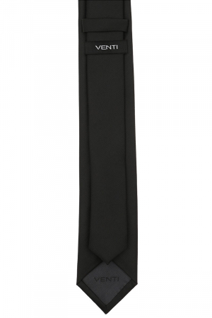 Cravata VENTI ingusta 6cm uni negru [2]
