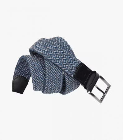 genti portofele curele - Curea impletita elastica CASA MODA albastru/alb