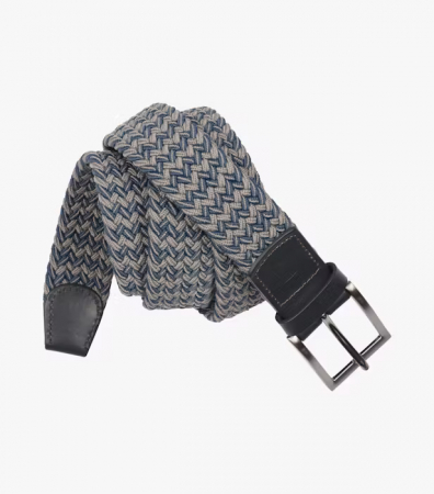genti portofele curele - Curea impletita elastica CASA MODA albastru/bej