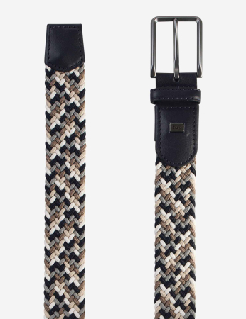 Curea elastica impletita barbati BRAX HAKA verde/bej [2]