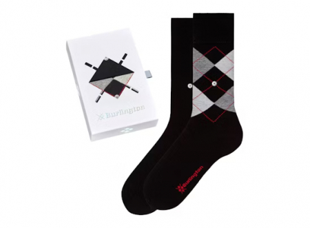 sosete - Cutie sosete barbati BURLINGTON Basic set 2 perechi negru 40-46