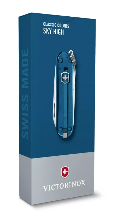 Cutit de buzunar multifunctional VICTORINOX Classic SD 7 functii turcoaz transparent Sky High [1]