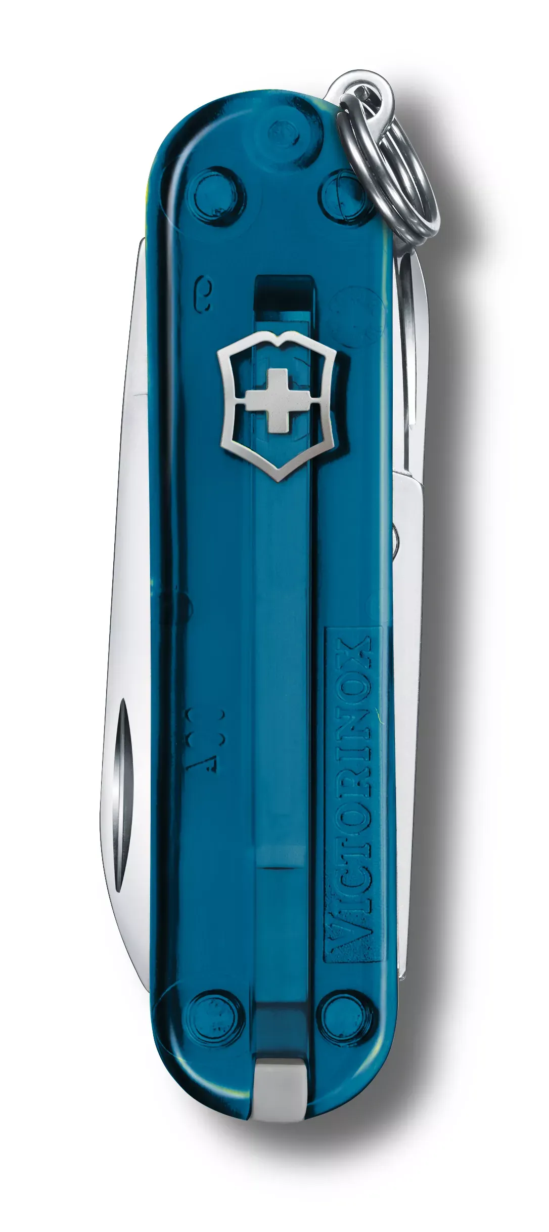 Cutit de buzunar multifunctional VICTORINOX Classic SD 7 functii turcoaz transparent Sky High [2]