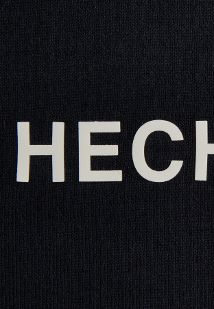 Esarfa HECHTER 80062-132812 bleumarin logo alb [1]