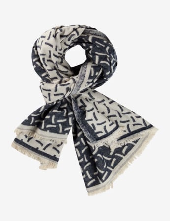 Articole femei - Esarfa femei BRAX JENNA 375738-90196100 crem/bleumarin