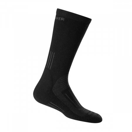 sosete sport - Sosete merino femei ICEBREAKER HikeMediumCrew negre