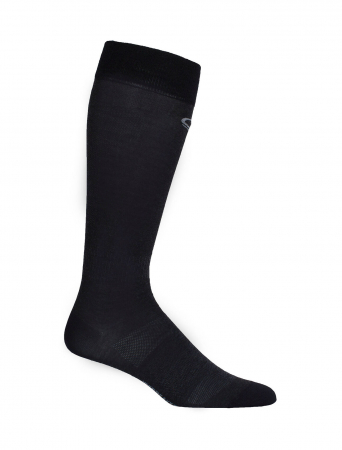 sosete sport - Sosete merino deasupra gambei femei ICEBREAKER SnowLiner negre