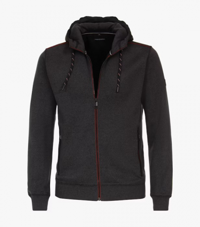 bluze midlayer training fleece - Hanorac fermoar gluga barbati CASA MODA Bergen negru