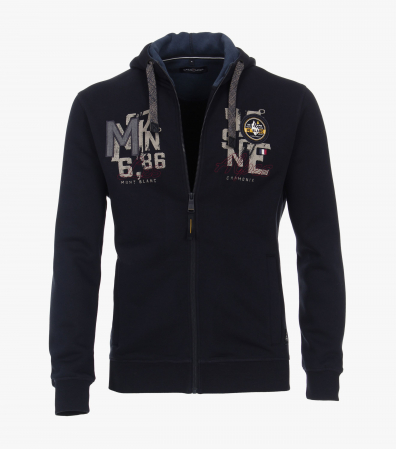 bluze midlayer training fleece - Hanorac cu fermoar barbati CASA MODA Mont Blanc bleumarin