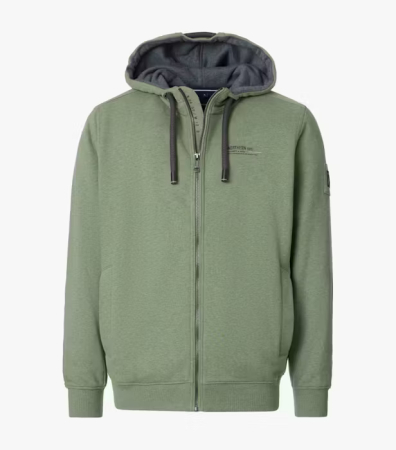 bluze midlayer training fleece - Hanorac fermoar gluga barbati CASA MODA Northern Expedition oliv