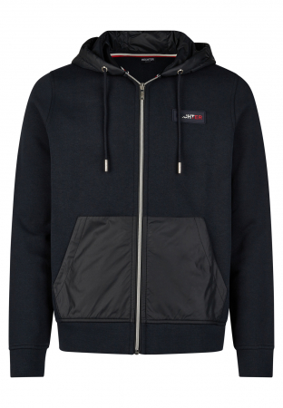 bluze midlayer training fleece - Hanorac bumbac fermoar gluga barbati HECHTER 70020-132911 bleumarin