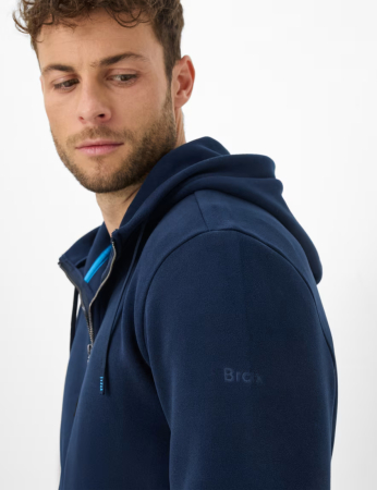 Hanorac fermoar gluga fleece barbati BRAX SAMMY Warm Tec bleumarin [5]