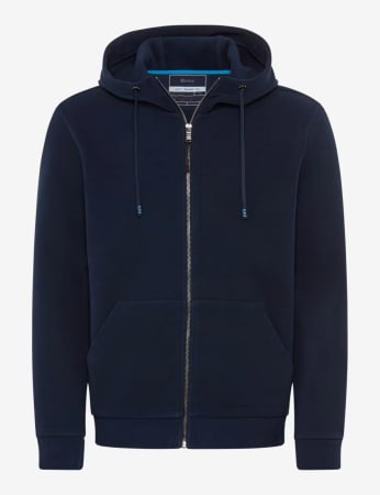 bluze midlayer training fleece - Hanorac fermoar gluga fleece barbati BRAX SAMMY Warm Tec bleumarin