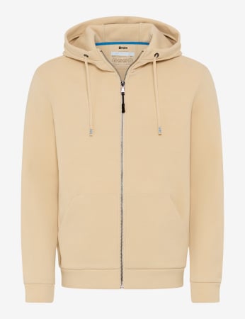 bluze midlayer training fleece - Hanorac fermoar fleece barbati BRAX SAMMY 276028-70621500 crem