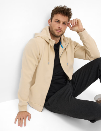 Hanorac fermoar fleece barbati BRAX SAMMY 276028-70621500 crem [4]