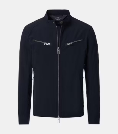 jachete si geci - Jacheta Biker barbati CASA MODA bleumarin
