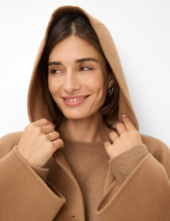 Jacheta pelerina lana gluga femei BRAX DUBLIN 976428-95992640 camel [2]