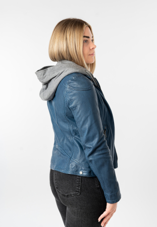 Jacheta femei piele MAURITIUS Ammy albastru [7]