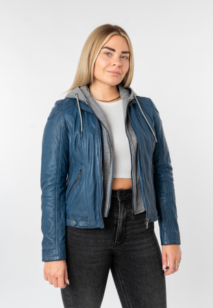 Jacheta femei piele MAURITIUS Ammy albastru [9]