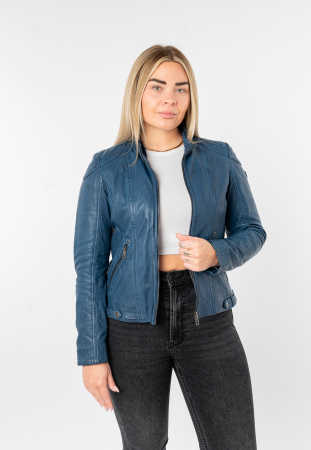 Jacheta femei piele MAURITIUS Ammy albastru [5]