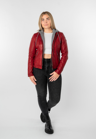 Jacheta femei piele MAURITIUS Ammy rosu [5]