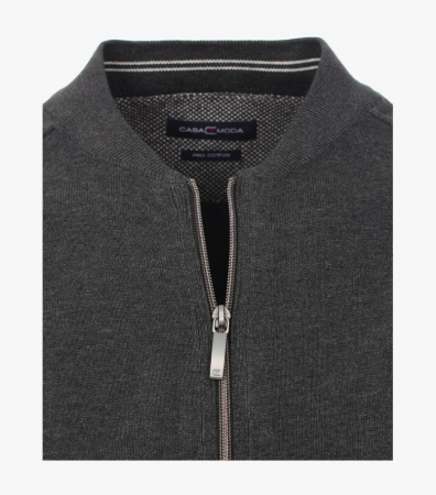 Cardigan cu fermoar bumbac Pima barbati CASA MODA 004440 antracit [2]