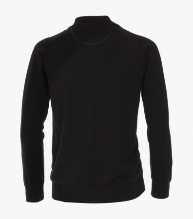 Cardigan cu fermoar bumbac Pima barbati CASA MODA 004440 negru [1]