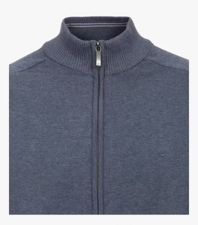 Cardigan fermoar bumbac Pima barbati CASA MODA 004450 albastru [2]