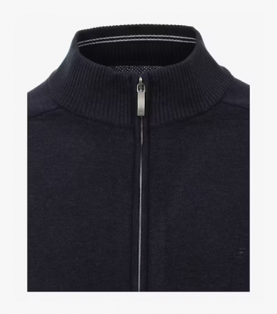Cardigan fermoar bumbac Pima barbati CASA MODA 004450 bleumarin [2]